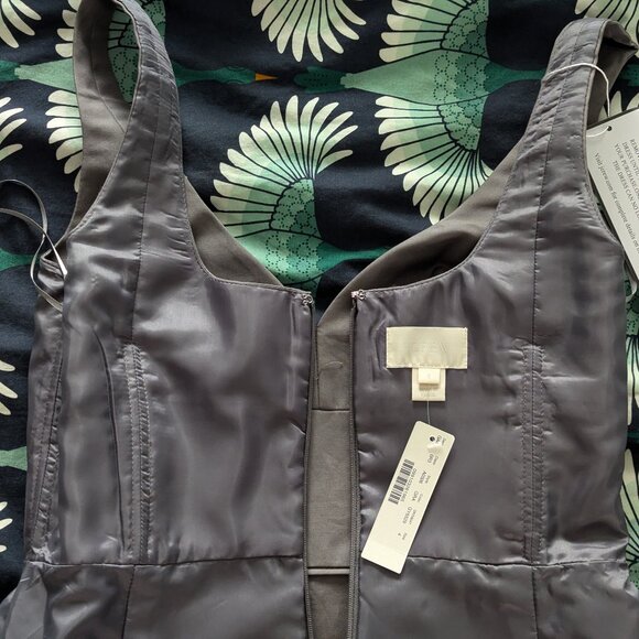 J. Crew Women’s Gray Cotton Corset Dress Lined With Pockets NWT - Picture 5 of 9